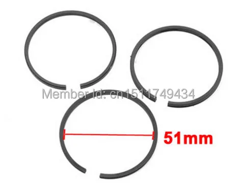 

Spare Parts Air Compressor 51mm Diameter Piston Rings Set 9 Pcs