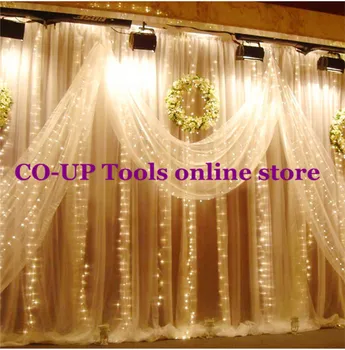 

New 600 Leds 8 Models 6m x 3m Curtain String Lights Fow Window Fairy Christmas Lighting Cristmas String Outdoor Home Decorations