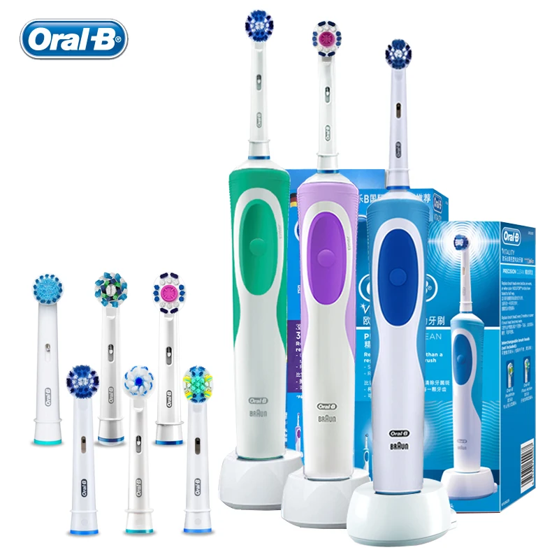 

Smart Electric Toothbrush Oral B D12 Series Vitality Rotating Adult Tooth Brush Inductive Recharageable Replacement Brush Heads