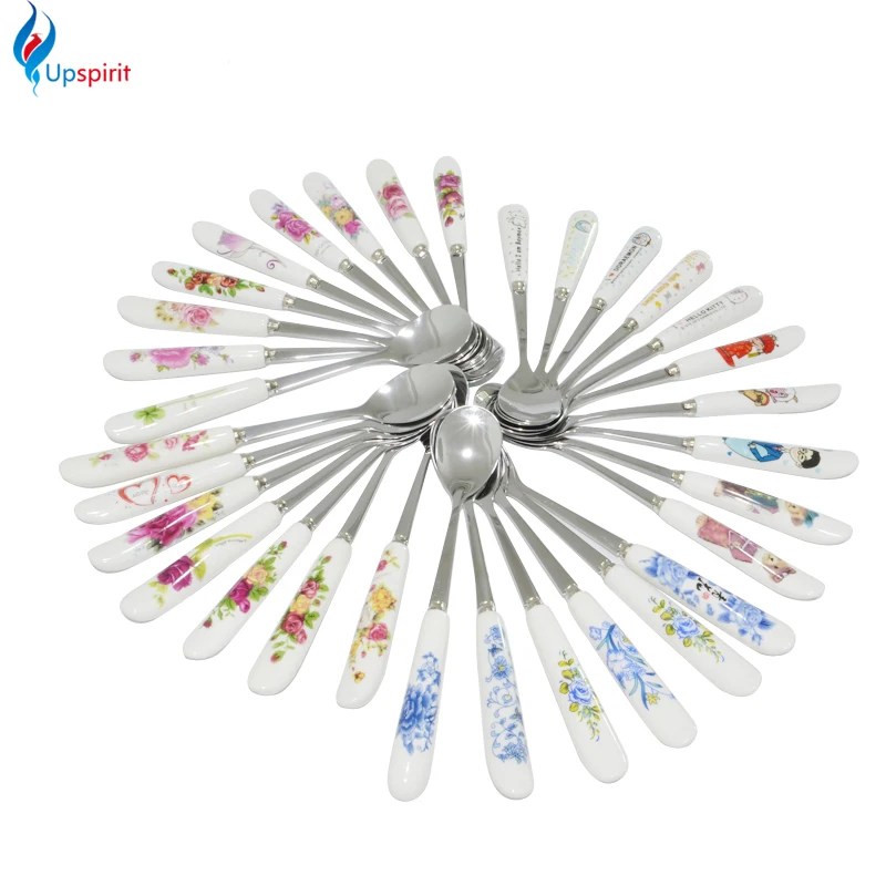 Buy Pastoral style 5pcs Stainless Steel Spoon Coffee