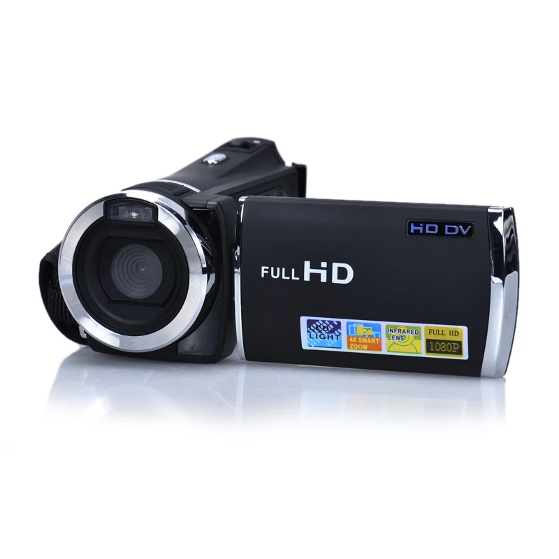 Лидер продаж высокое качество Full HD 1080 P 2.4 дюймов 4x smart zoom цифрового видео Камера цифровой Камера