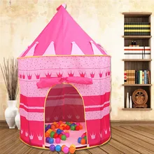 Милая розовая палатка принцессы, качественный игровой домик для девочек, красивая детская игровая палатка для дома и улицы, дети игрушки палатки, подарок на день рождения