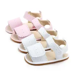 Летняя нескользящая обувь на мягкой подошве для маленьких девочек Мокасины для младенца обувь для малышей