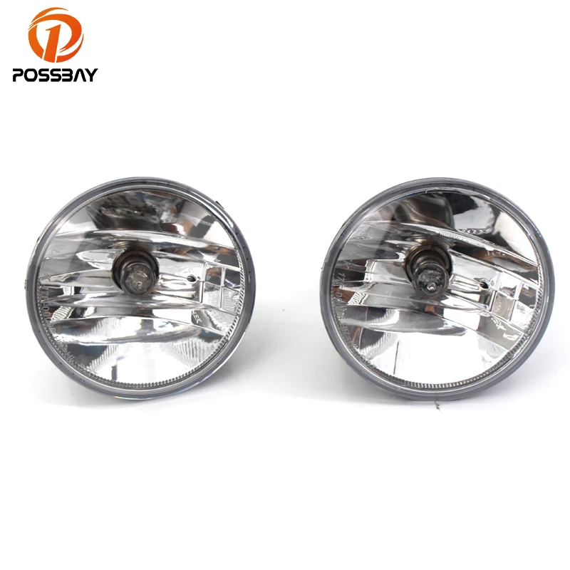 

POSSBAY Round Car Fog Light Assembly Halogen Fog Lamp Car Lighting 15839896 for GMC Sierra 3500 HD 2015-2018 for Chevrolet