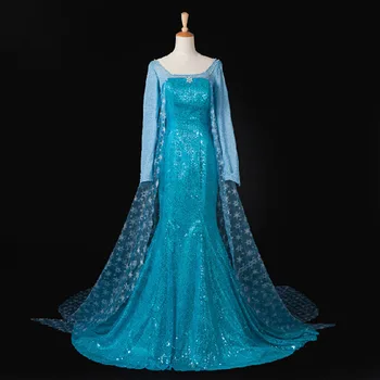 

Fashion princess elsa dress for adult halloween costumes for women