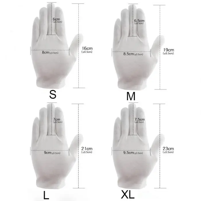 12 пар хлопок белые мягкие перчатки костюм ювелирные изделия обработка работы руки протектор YS-BUY