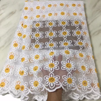 

2018 High Quality bead cord African Net Swiss Lace,French Voile Guipure tulle mesh Lace Fabric For dress 5yard/lot LPL31118