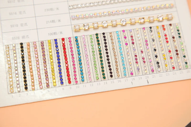 rhinestones cup chain1