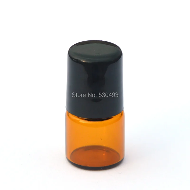 1 шт. 1 мл Мини Янтарный рулон на стеклянных бутылках для эфирных масел ролик многоразового использования флакон для духов дезодорант содержит