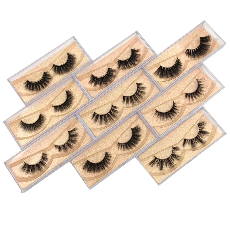 

Buzzme 100 Pairs Wholesale 15 Style Eyelashes 3D faux Mink Lashes silk Eyelashes
