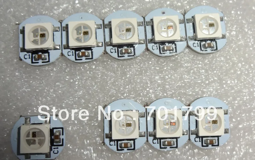 

WS2812B led with heatsink(10mm*3mm);DC5V input;5050 SMD RGB with WS2811 ic built-in