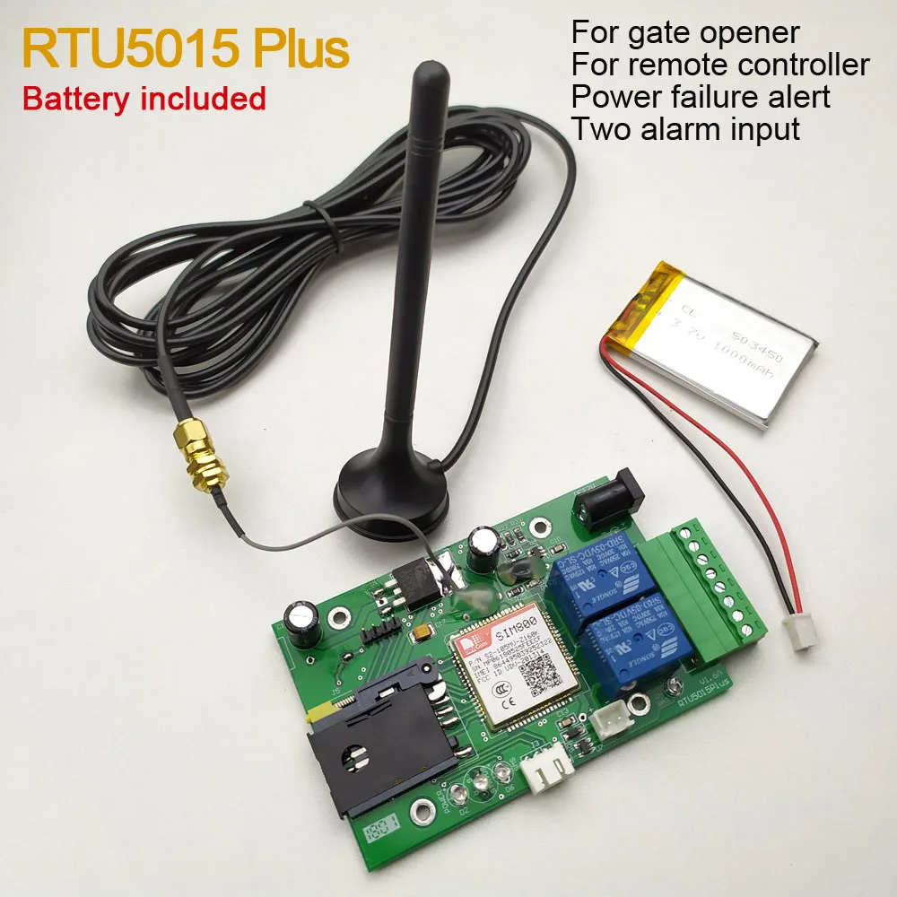 HUOBEI RTU5015 плюс GSM Открыватель ворот дополнительная резервная батарея для отключения питания реле дистанционного управления доступом
