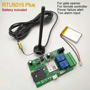 

HUOBEI RTU5015 Plus GSM Gate Opener Optional Backup battery for power failure alarm Relay switch Remote Access Control board