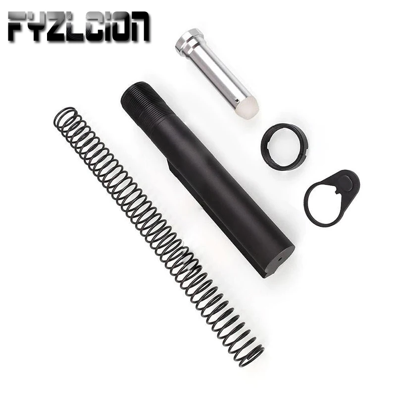 

FYZLCION AR15 SPEC Mil-spec 6Position Buffer Extension Tube Kit 5 Items Combo Mil-spec Size Outdoor Tactical AR15 Hunting Kit