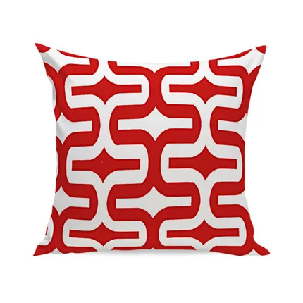 Nordic Чехлы красный, белый декором и плюшевой подкладкой с геометрическим рисунком подушки Чехлы для домашнего декора Подушка Чехол для дивана размером 45*45 см