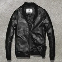 Мужские кожаные куртки, деловая повседневная одежда, короткий свинцовый слой, шуба из коровьей кожи