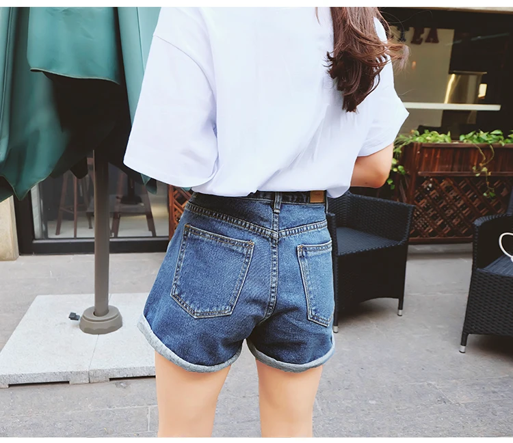 Шорты женские высокого качества джинсовые короткие женские летние модные шикарные женские Свободные Студенческие карманы однотонные на молнии широкие брюки повседневные корейские