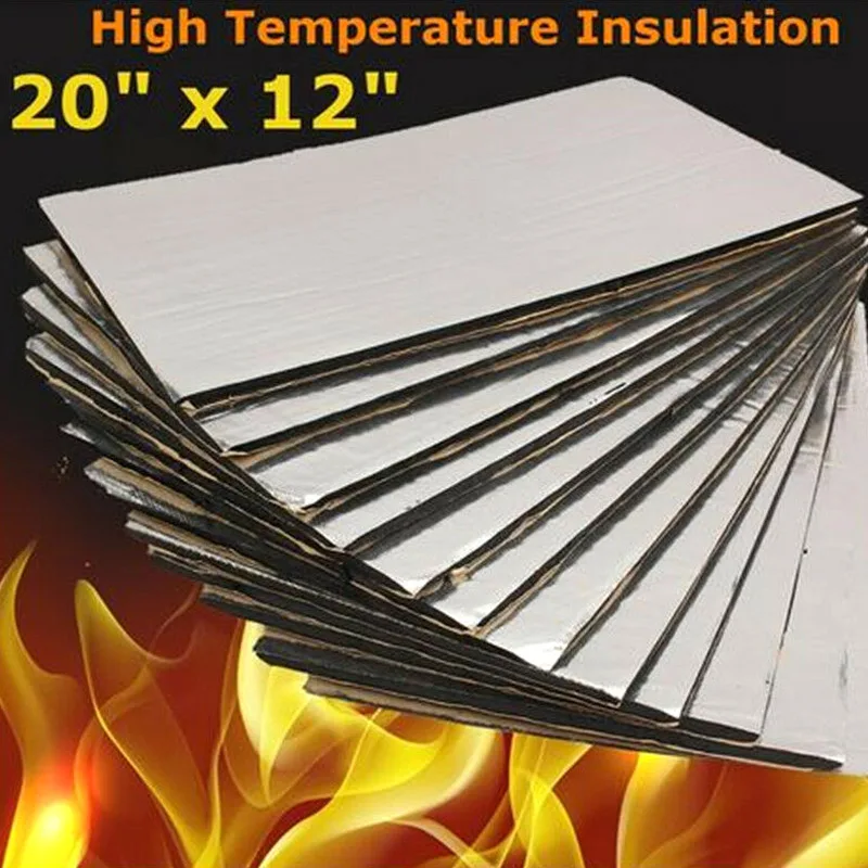 12Pcs 5mm Firewall Sound Deadener Car Heat Shield Insulation Deadening Mat Pad XR657 | Автомобили и мотоциклы
