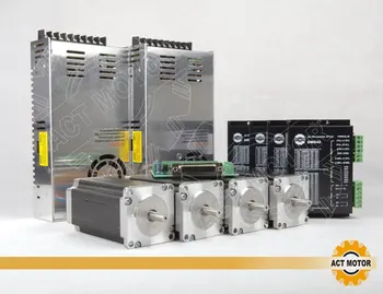 

free ship 4axis 425oz nema 23 stepper motor 4.2A/ 3.0n.m 23HS2442B with driver ,power cnc kit