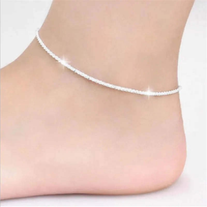 19,5 см серебряная цепочка ножной браслет для женщин богемная кристаллическая звезда колокольчик ножные браслеты 19 Новая бижутерия для ног подарки - Окраска металла: ts0158