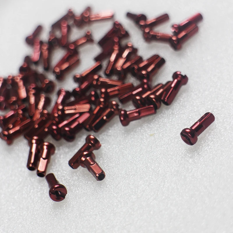 72pcs SPEEDSAFE AN14 red round head alloy nipples 14G Gauge 14 14mm 16mm 12mm road bike MTB mountain bicycle wheel accessory