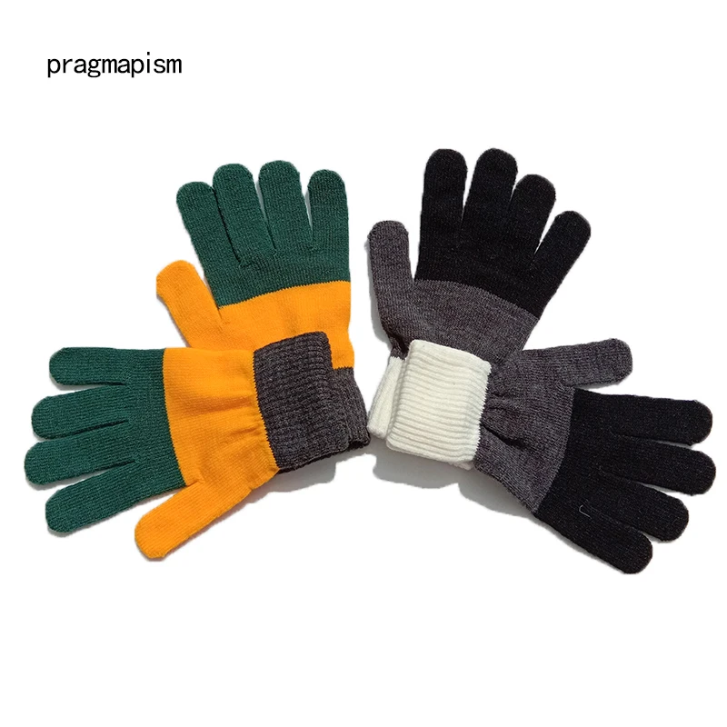 2018 магия перчатки унисекс модные зимние теплые длинные пальцы трикотажные теплые перчатки