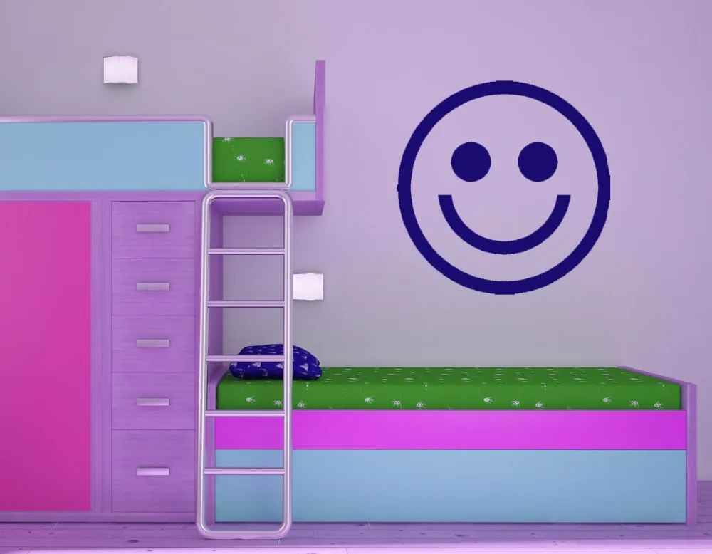 

Emoji Smile Face Wall Decal Kids Nursery Bedroom Vinyl Happiness Art Mural Adhesive Fallow Home Decoration Happy DIY DecorSYY367