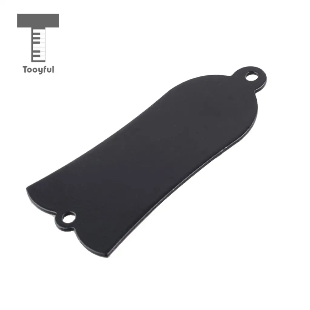 Tooyful Iron Bell-shaped 2 Holes Guitar Bass Replacement Truss Rod Cover Plate with Screws Musical Instrument Parts