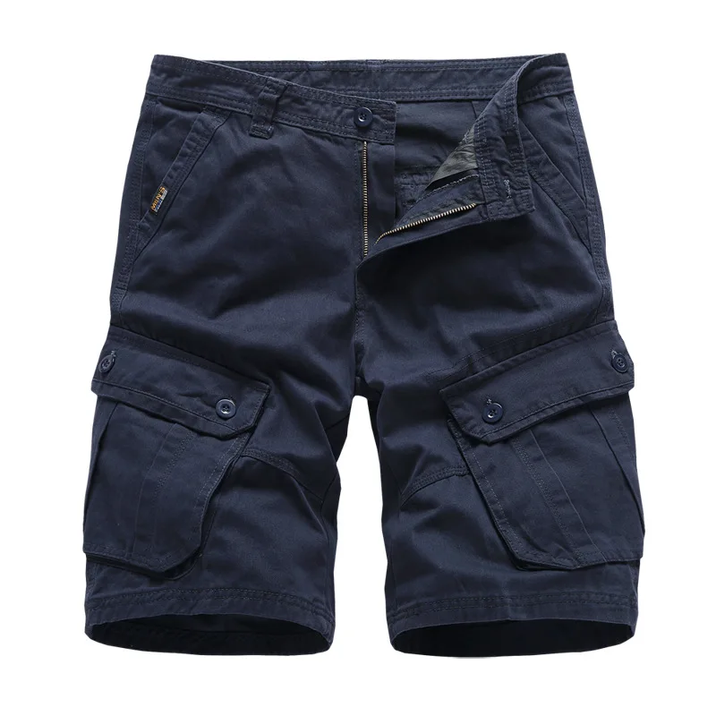 

MJARTORIA Navy Mens Cargo Shorts Brand New Army Military Tactical Shorts Men Cotton Loose Work Casual Short Pants Drop Shipping