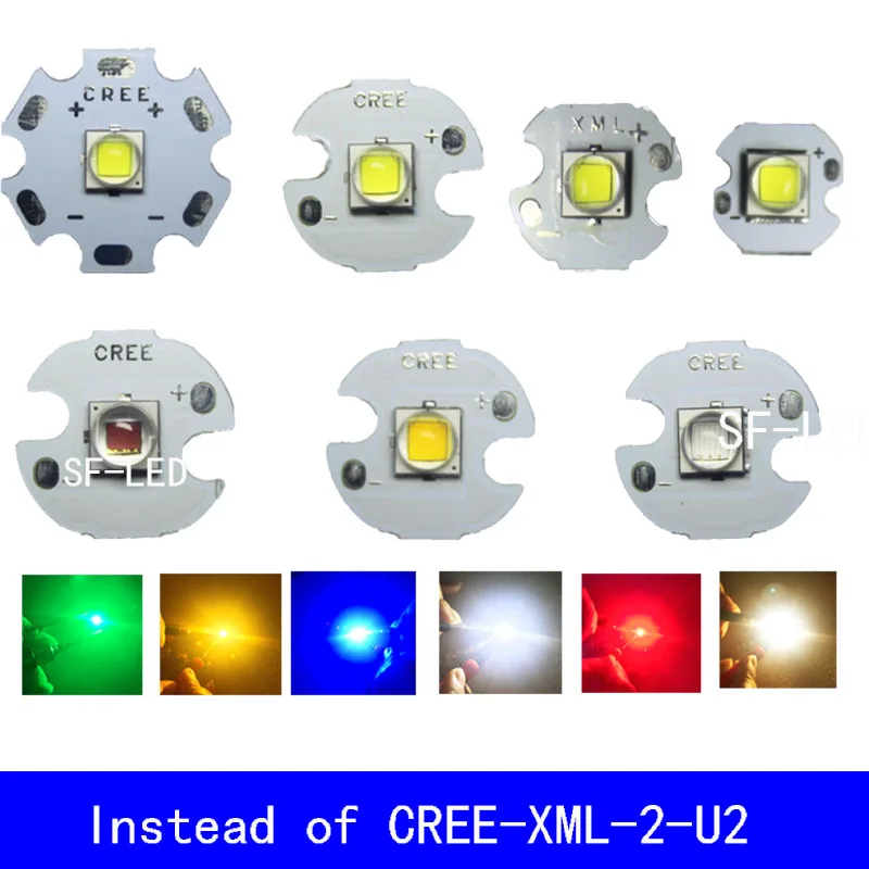 

5PCS 5050 Epileds XML XM-L T6 LED 10W High Power LED Red Green Blue UV Pink Lake Blue Golden Yellow Emitter Diode for DIY Parts
