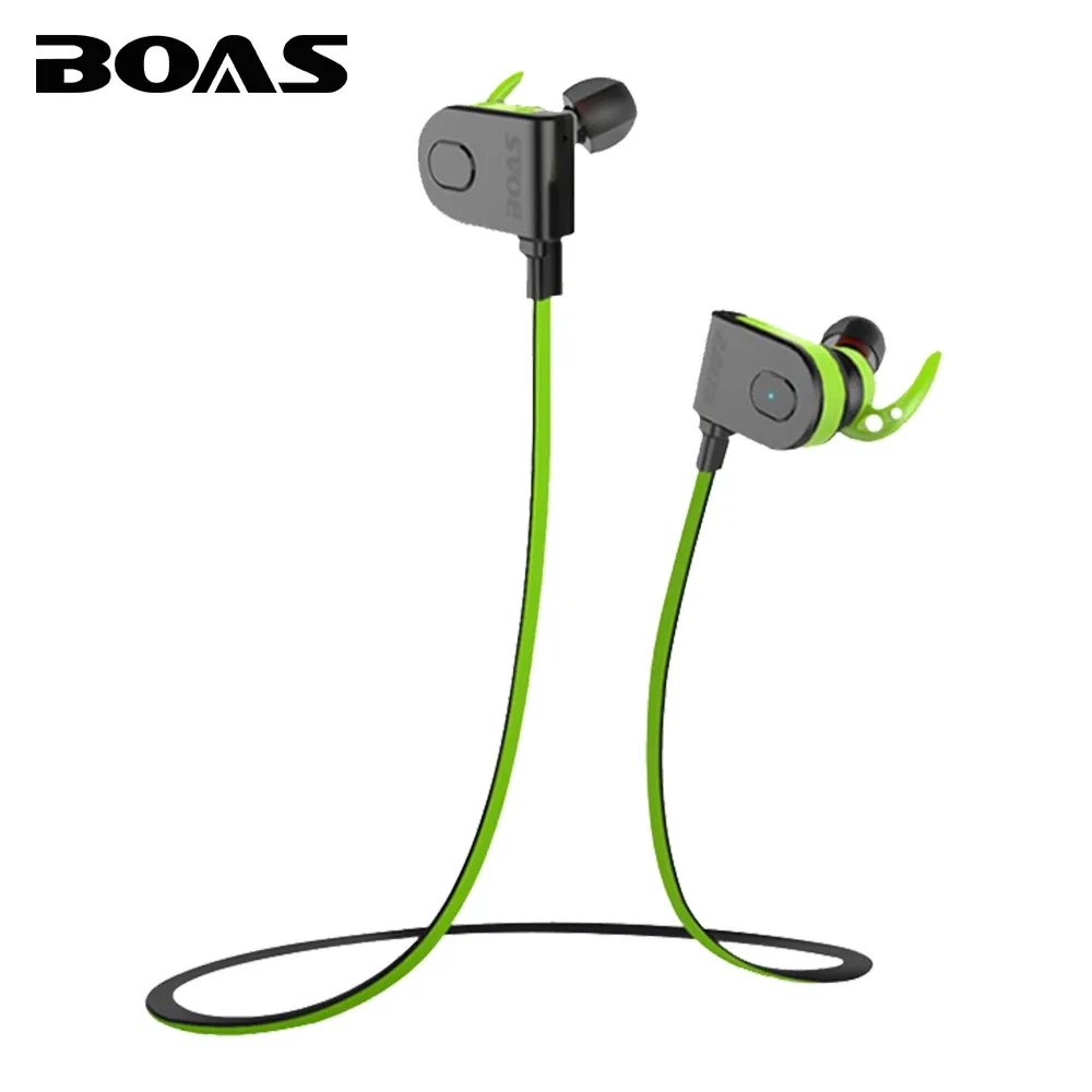 BOAS headset waterproof in ear headphone wireless microphone stereo sport running bluetooth4 1 earphones magnetic for