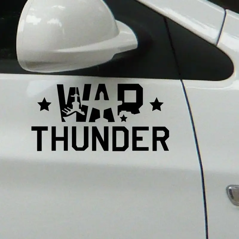 

War Thunder wall vinyl car window funny stickers / black / silver reflective 24 CM X 11 CM