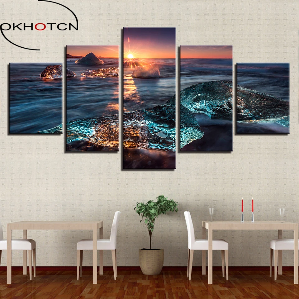 Картины на холсте с рамкой OKHOTCN фотообои для гостиной 5 шт. картины глазурью