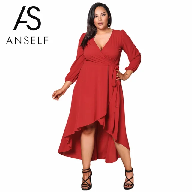 anself 2017 autumn xxxl plus size dresses women sexy v neck long aliexpress plus size dresses
