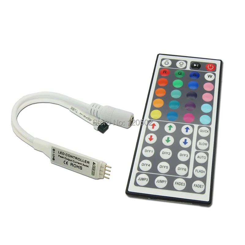 

2 pcs / lot 44key mini RGB controller for 3528 / 5050 LED Strip rgb controller