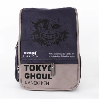 

High Quality Anime Tokyo Ghoul Canvas Backpack Unisex Cartoon Ken Kaneki Cosplay Rucksack Shoulder Bag Mochila Schoolbag