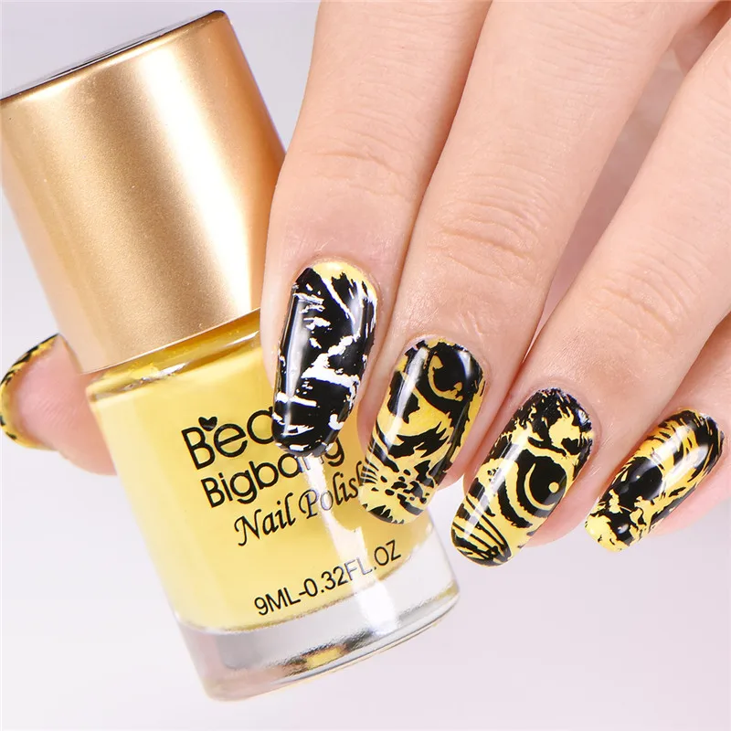 BeautyBigBang пластины для штамповки ногтей 6 см штамповка форма для ногтей Кошка Тигр Леопард глаз шаблон для дизайна ногтей трафареты BBB019