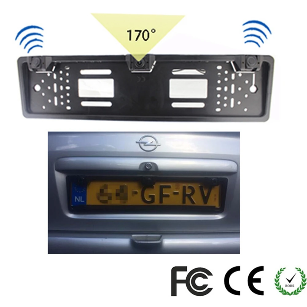 1 European License Plate Frame 1 Car Rear View font b Camera b font 2 Parking