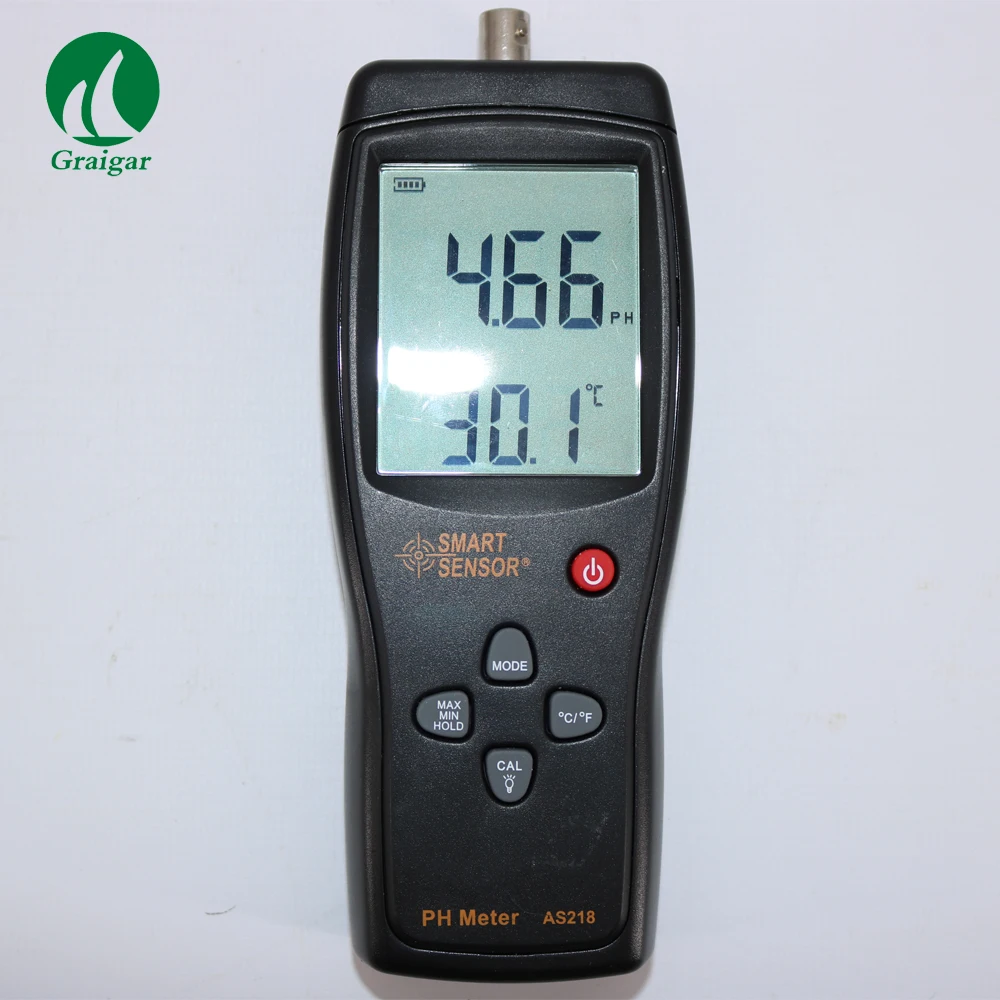 

Smart Sensor Handheld PH Meter AS218 Measuring Range 0.00~14.00pH Moisture Measuring Instrument Soil Tester Acidity Meter