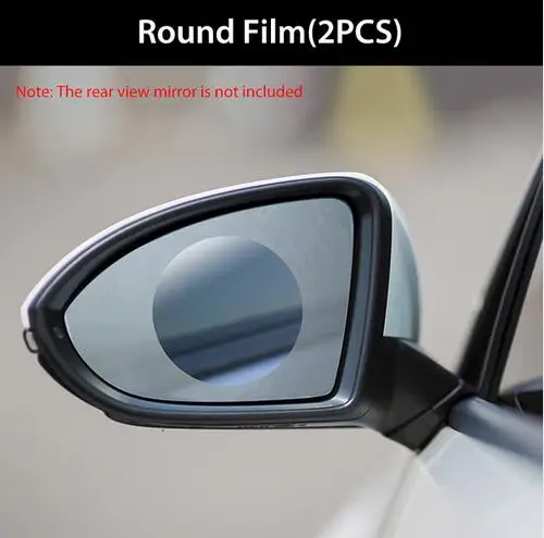Xiaomi Guildford Автомобильная зеркальная защитная пленка заднего вида, противотуманная пленка на окно, прозрачная, непромокаемая, зеркальная защитная пленка заднего вида, Auto Acces - Цвет: 2PCS round films