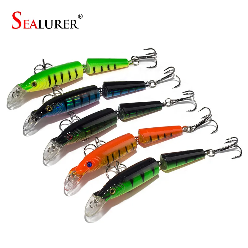 

5PCS/lot Sealurer Fishing Lure Trout Lure Swimbait 2 Sections Minnow Fishing Lure 10CM/9.4G crankbait artificial hard bait