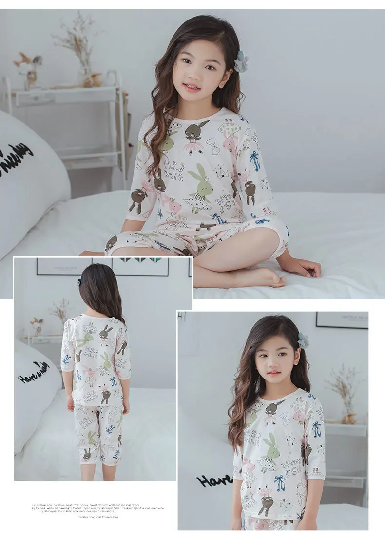 top Sleepwear & Robes Fashion Children Pajamas Animal Cartoon Sleepwear Kids Clothes Set Summer Pyjamas Kids Toddler Baby Sleepwear For Boys Girls adonna nightgowns	