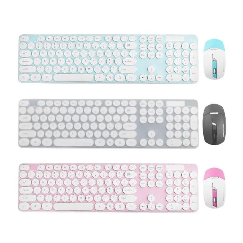 

New Ultra Thin 2.4Ghz Chocolate Keycap Game Keyboard USB Wireless Games Keyboard for PC Laptop Cute Home Office Keyboad for Girl