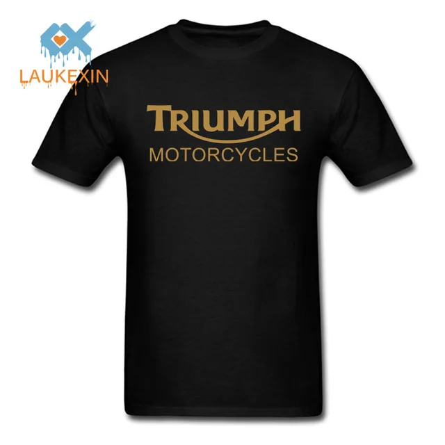 Classic TRIUMPH MOTORCYCLE T Shirt Men 100 Cotton Short Sleeve Good Quality T shirt Top Tees