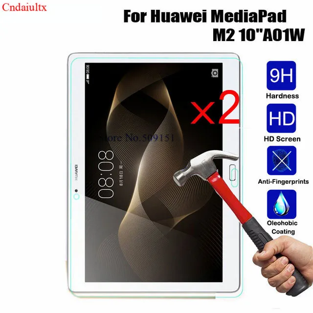 2 шт. 9 H Премиум взрывозащищенное Закаленное стекло для huawei Mediapad M2 10," M2-A01L Защитная пленка для экрана