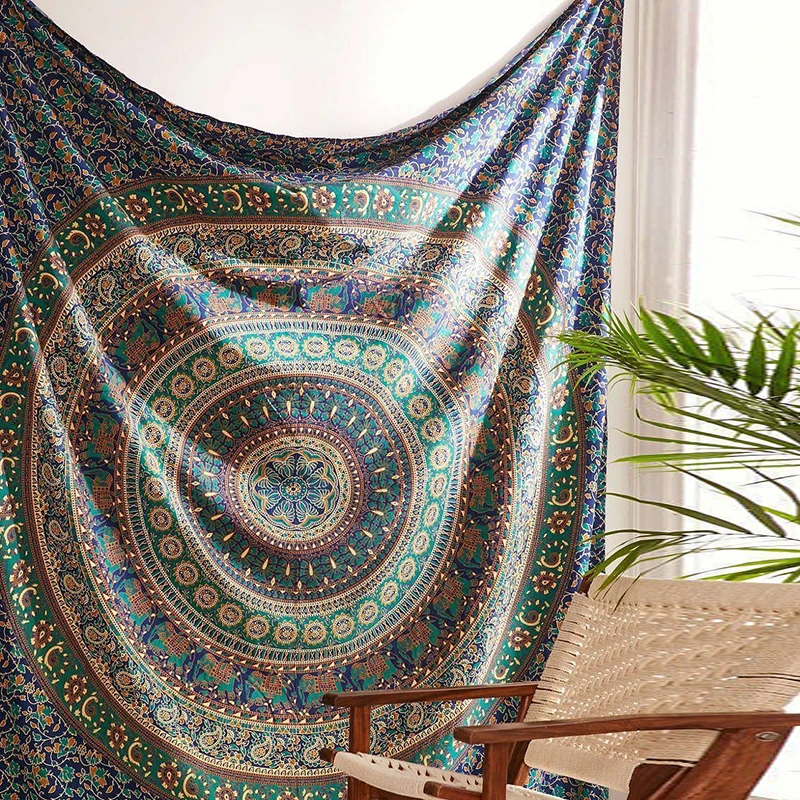 Indian Mandala Home Decor Bohemian Elephant Bedspread Blanket - Image 2