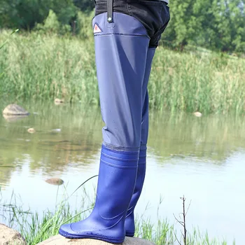 

High-Jump 70cm Fishing Waders Boots 0.4mm PVC Material Breathable Unisex Useage Dichotomanthes End Non-slip Wear Fishing Waders
