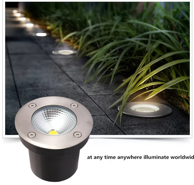 Subterrâneo à Prova Lâmpada de Assoalho ao ar Luz da Paisagem Levou Luz d' Água Cob Rgb Enterrado Lâmpada Quintal Caminho Garden Chão Livre 24 w Ip68 30 12 Subterrâneo À Prova D' Água COB RGB