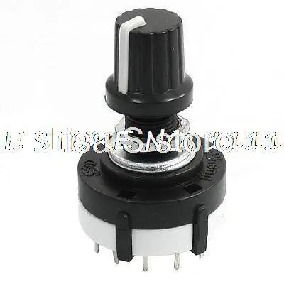 

Electronic Machine 3P4T 3Pole 4Position 1 Deck 15Pin Rotary Switch w Knob