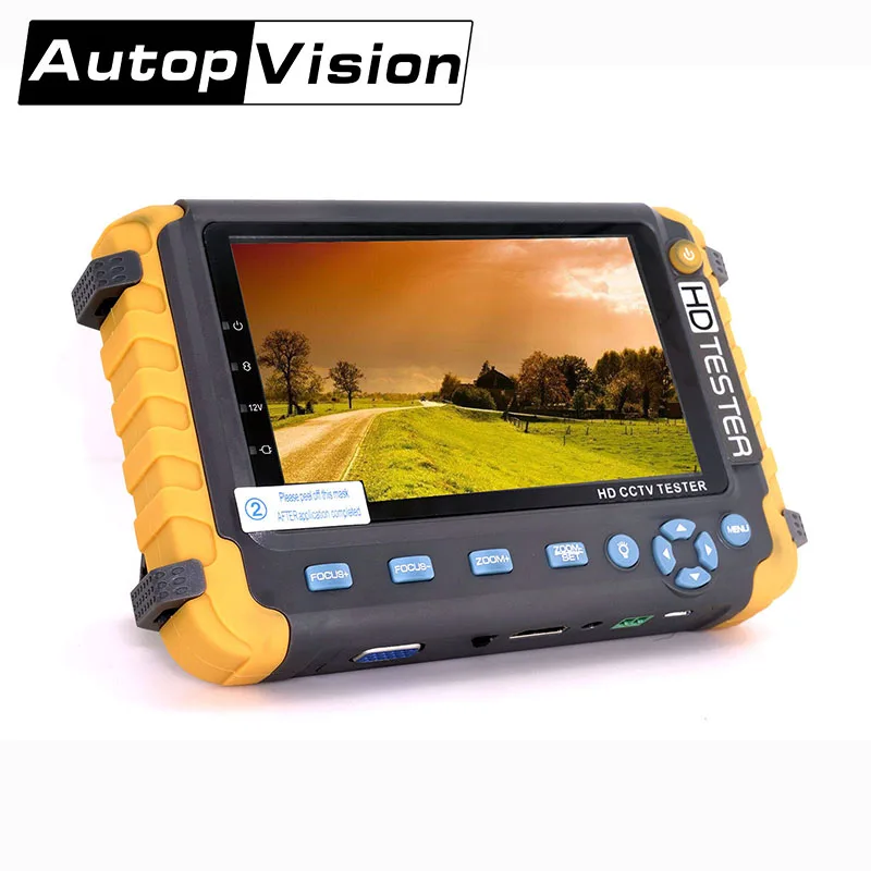  5 inch TFT LCD HD 5MP TVI AHD CVI CVBS Analog Security Camera Tester Monitor in One CCTV Tester VGA